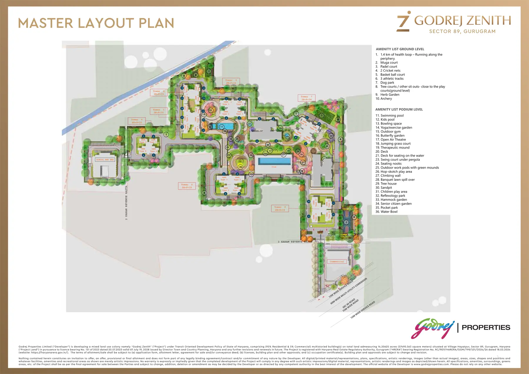 Godrej Zenith official master layout plan